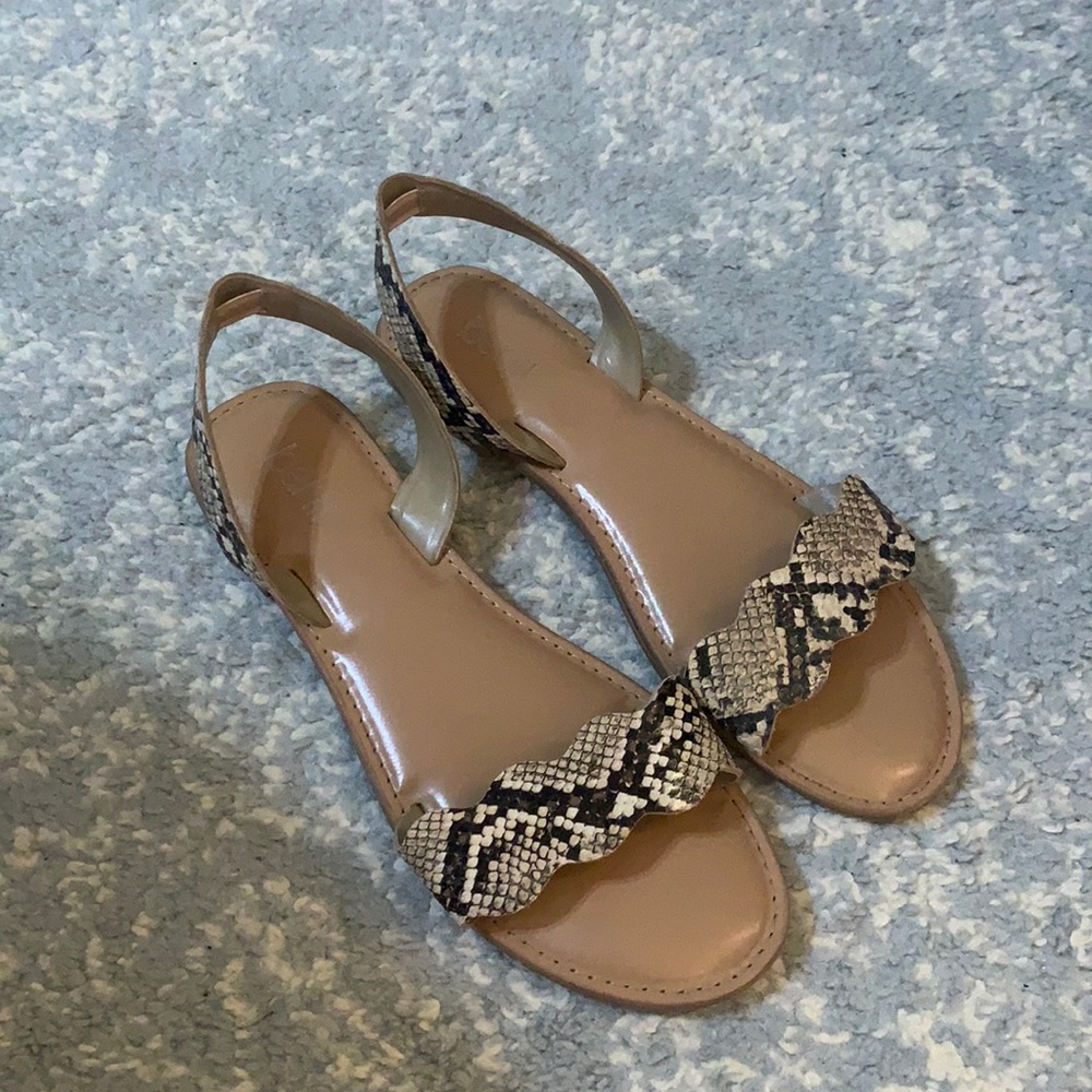 bar III Snakeskin Sandals